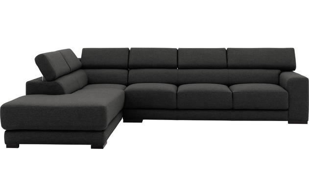 Goossens hoekbank nora grijs stof - 8190040-205-02