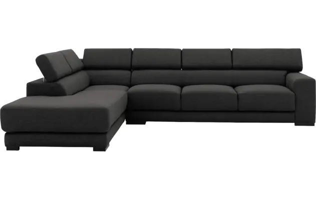Goossens hoekbank nora grijs stof - 8190040-205-02