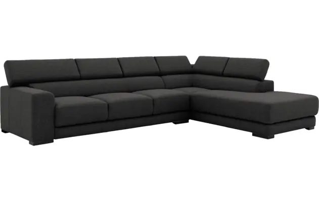 Goossens hoekbank nora grijs stof - 8190040-205-03-gespiegeld