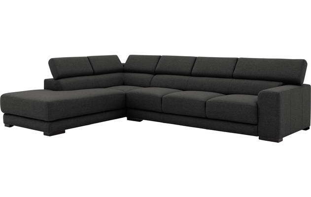 Goossens hoekbank nora grijs stof - 8190040-205-03