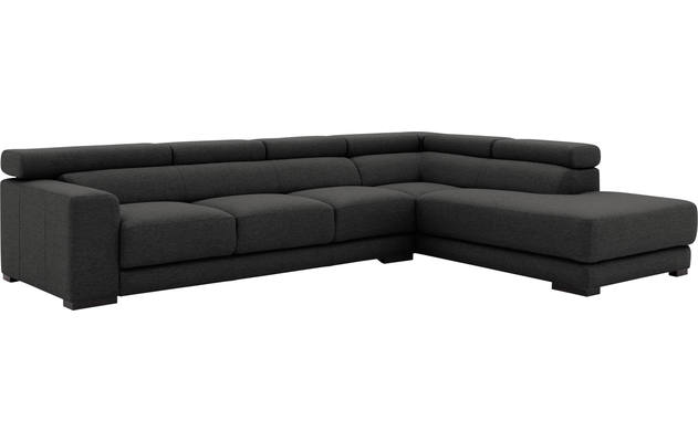 Goossens hoekbank nora grijs stof - 8190040-205-04-gespiegeld