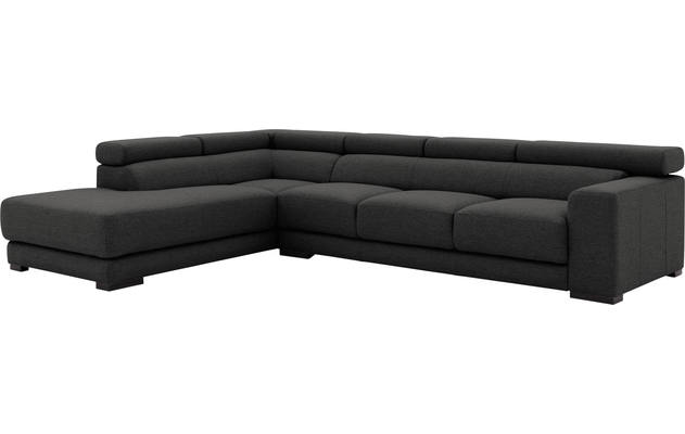 Goossens hoekbank nora grijs stof - 8190040-205-04