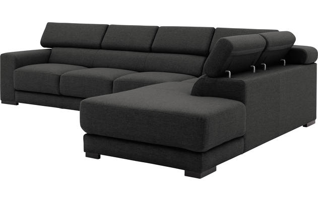 Goossens hoekbank nora grijs stof - 8190040-205-05-gespiegeld
