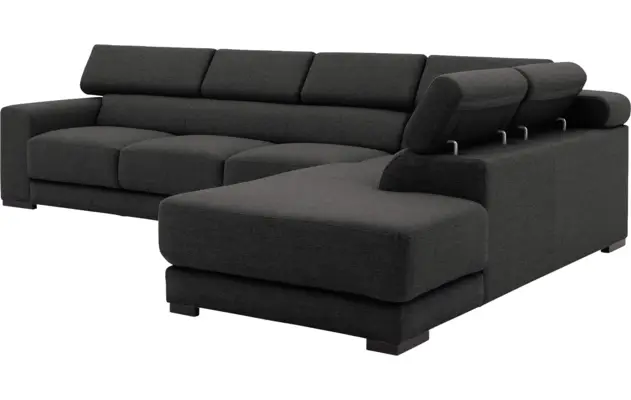 Goossens hoekbank nora grijs stof - 8190040-205-05-gespiegeld