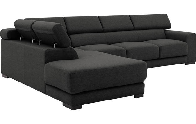 Goossens hoekbank nora grijs stof - 8190040-205-05