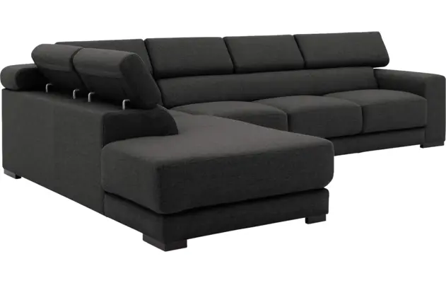 Goossens hoekbank nora grijs stof - 8190040-205-05