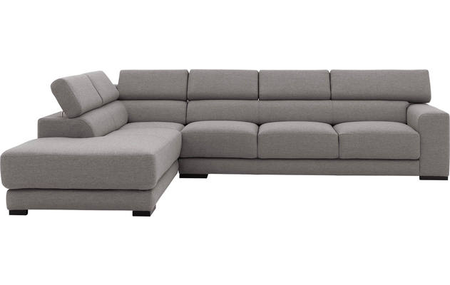 Goossens hoekbank nora grijs stof - 8190040-207-02
