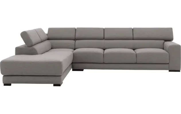 Goossens hoekbank nora grijs stof - 8190040-207-02