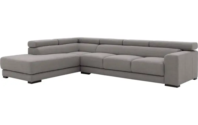 Goossens hoekbank nora grijs stof - 8190040-207-04