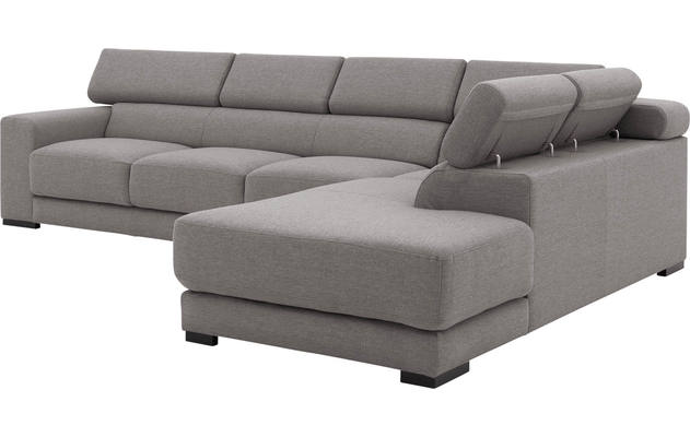 Goossens hoekbank nora grijs stof - 8190040-207-05-gespiegeld