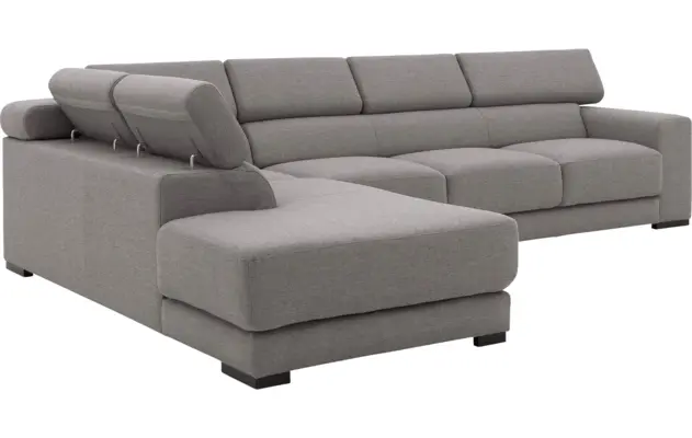 Goossens hoekbank nora grijs stof - 8190040-207-05
