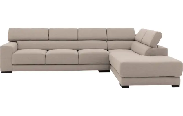 Goossens hoekbank nora beige stof - 8190040-209-02-gespiegeld