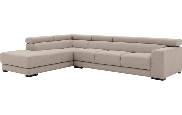 Goossens hoekbank nora beige stof - 8190040-209-04