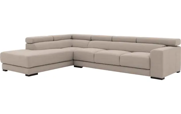 Goossens hoekbank nora beige stof - 8190040-209-04
