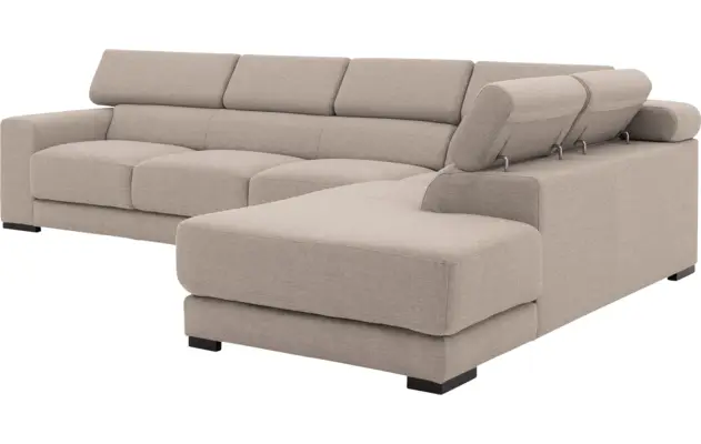 Goossens hoekbank nora beige stof - 8190040-209-05-gespiegeld