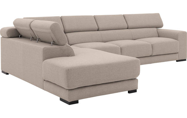Goossens hoekbank nora beige stof - 8190040-209-05