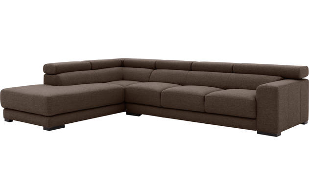 Goossens hoekbank nora bruin stof - 8190040-211-04