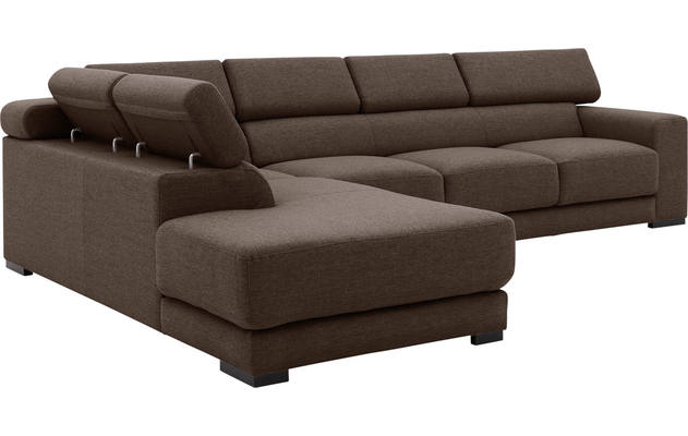 Goossens hoekbank nora bruin stof - 8190040-211-05