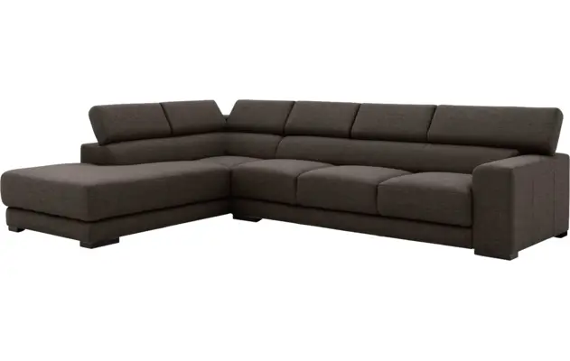 Goossens hoekbank nora bruin stof - 8190040-213-03