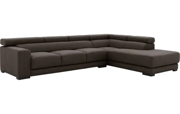 Goossens hoekbank nora bruin stof - 8190040-213-04-gespiegeld