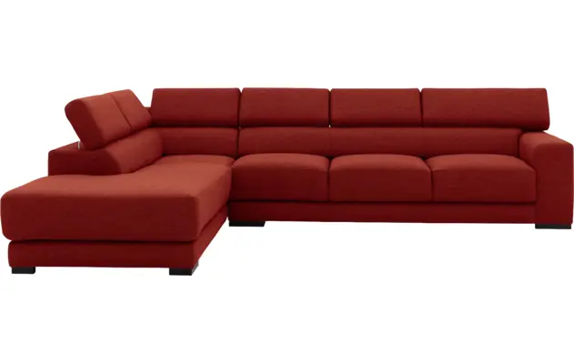 Goossens hoekbank nora rood stof - 8190040-216-02
