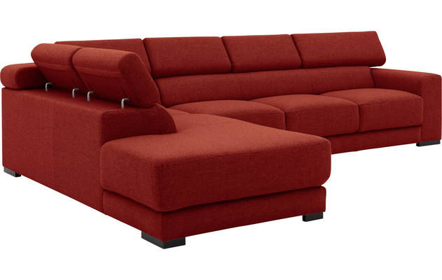 Goossens hoekbank nora rood stof - 8190040-216-05