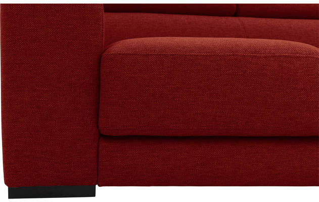Goossens hoekbank nora rood stof - 8190040-216-08-gespiegeld