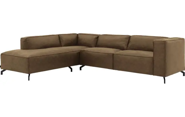 Goossens hoekbank calvin groen micro leer - 8190066-626-02