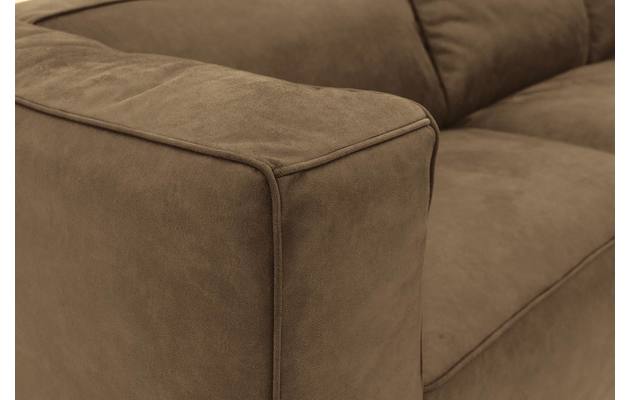 Goossens hoekbank calvin groen micro leer - 8190066-626-06-gespiegeld