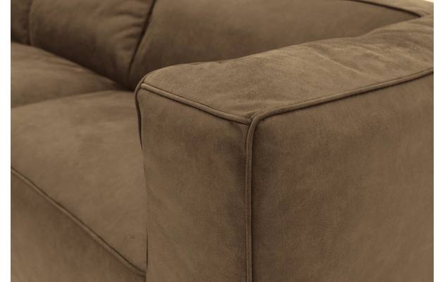 Goossens hoekbank calvin groen micro leer - 8190066-626-06