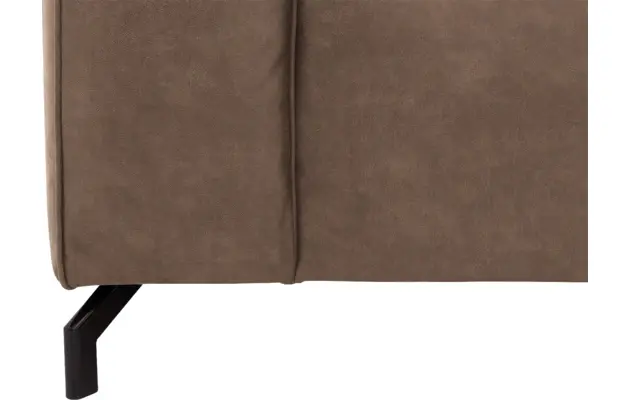 Goossens hoekbank calvin bruin micro leer - 8190066-627-09-gespiegeld