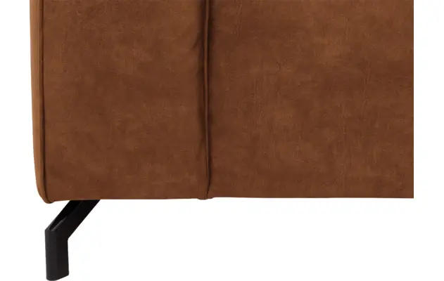 Goossens hoekbank calvin bruin micro leer - 8190066-633-09-gespiegeld