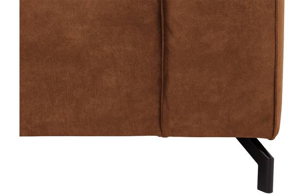 Goossens hoekbank calvin bruin micro leer - 8190066-633-09