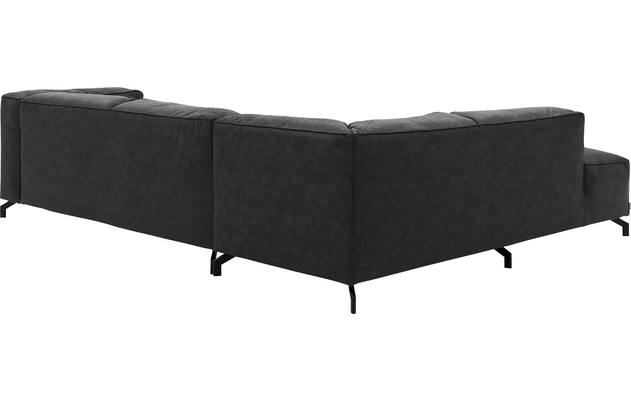 Goossens hoekbank calvin grijs micro leer - 8190066-634-04
