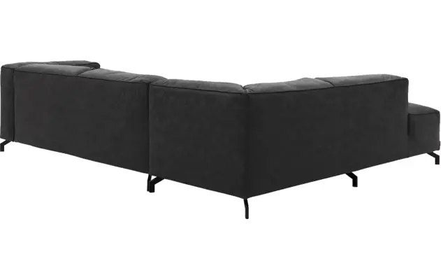 Goossens hoekbank calvin grijs micro leer - 8190066-634-04