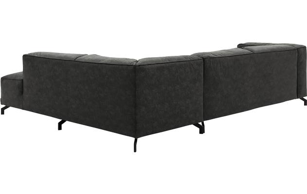 Goossens hoekbank calvin grijs micro leer - 8190066-635-04-gespiegeld