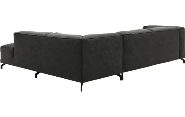 Goossens hoekbank calvin grijs micro leer - 8190066-635-04-gespiegeld