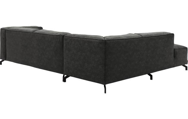 Goossens hoekbank calvin grijs micro leer - 8190066-635-04