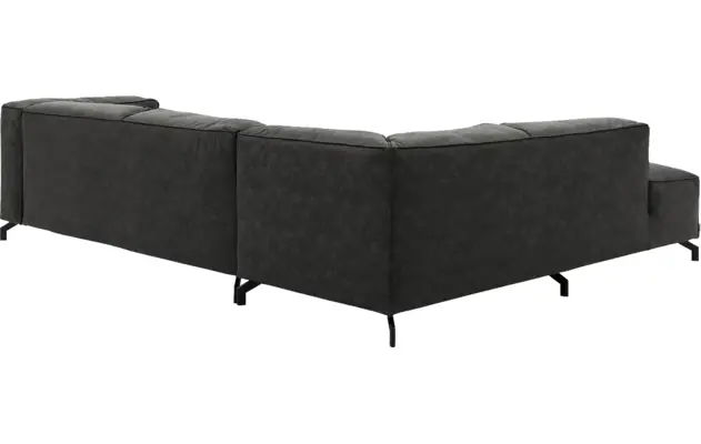 Goossens hoekbank calvin grijs micro leer - 8190066-635-04