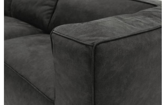 Goossens hoekbank calvin grijs micro leer - 8190066-635-06