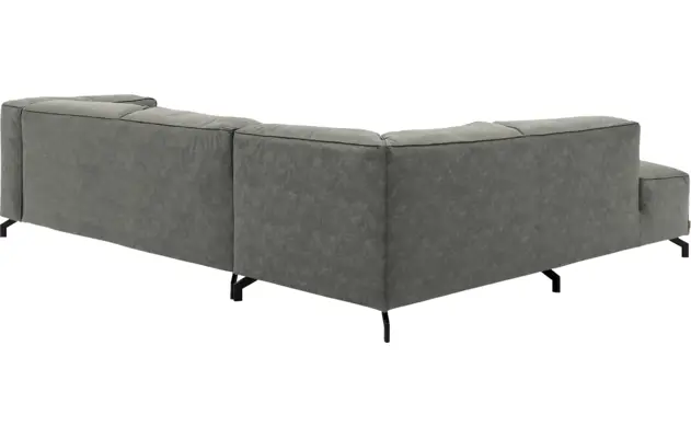 Goossens hoekbank calvin grijs micro leer - 8190066-636-04