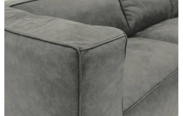 Goossens hoekbank calvin grijs micro leer - 8190066-636-06-gespiegeld