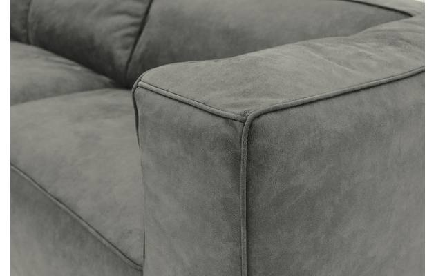 Goossens hoekbank calvin grijs micro leer - 8190066-636-06