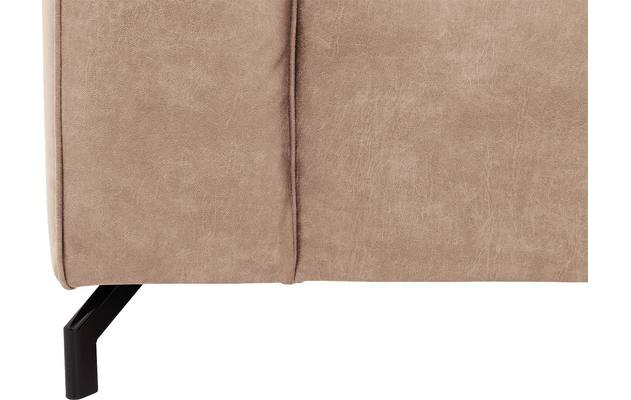 Goossens hoekbank calvin beige micro leer - 8190066-637-09-gespiegeld