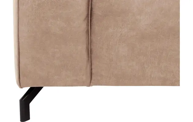 Goossens hoekbank calvin beige micro leer - 8190066-637-09-gespiegeld