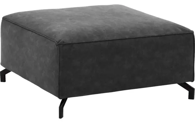 Goossens hocker calvin grijs micro leer - 8190100-634-02