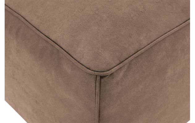 Goossens hocker calvin bruin micro leer - 8190107-627-03