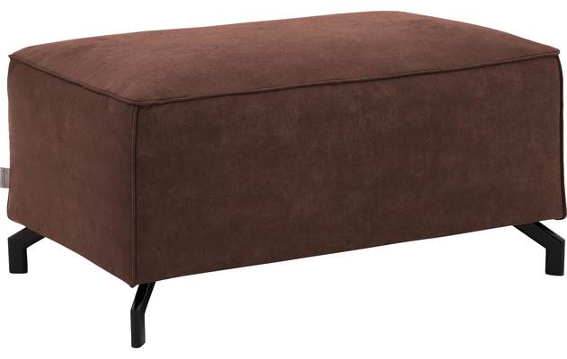 Goossens hocker calvin bruin micro leer - 8190107-631-02