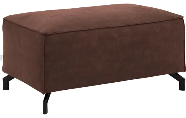 Goossens hocker calvin bruin micro leer - 8190107-631-02