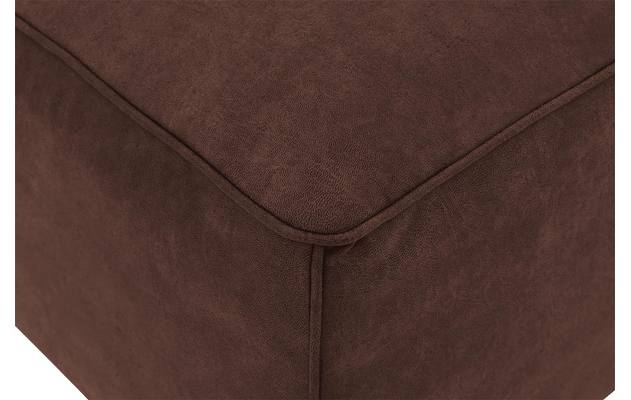 Goossens hocker calvin bruin micro leer - 8190107-631-03
